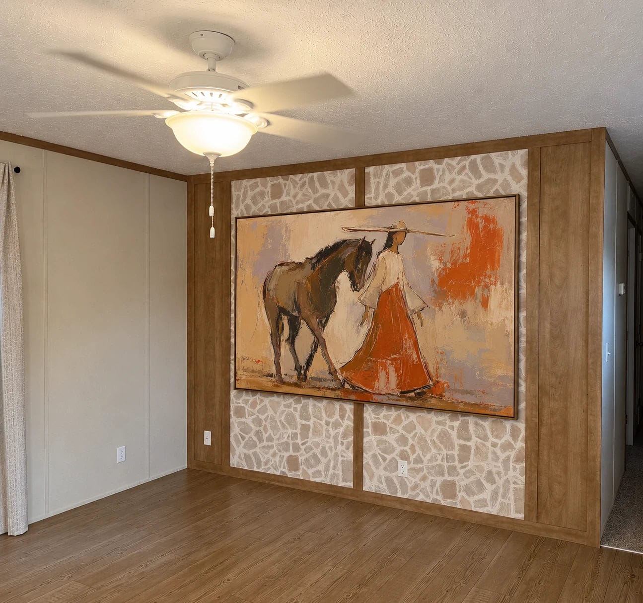 Customer photo review of Western Pop Art｜Burnt Orange Cowgirl & Horse