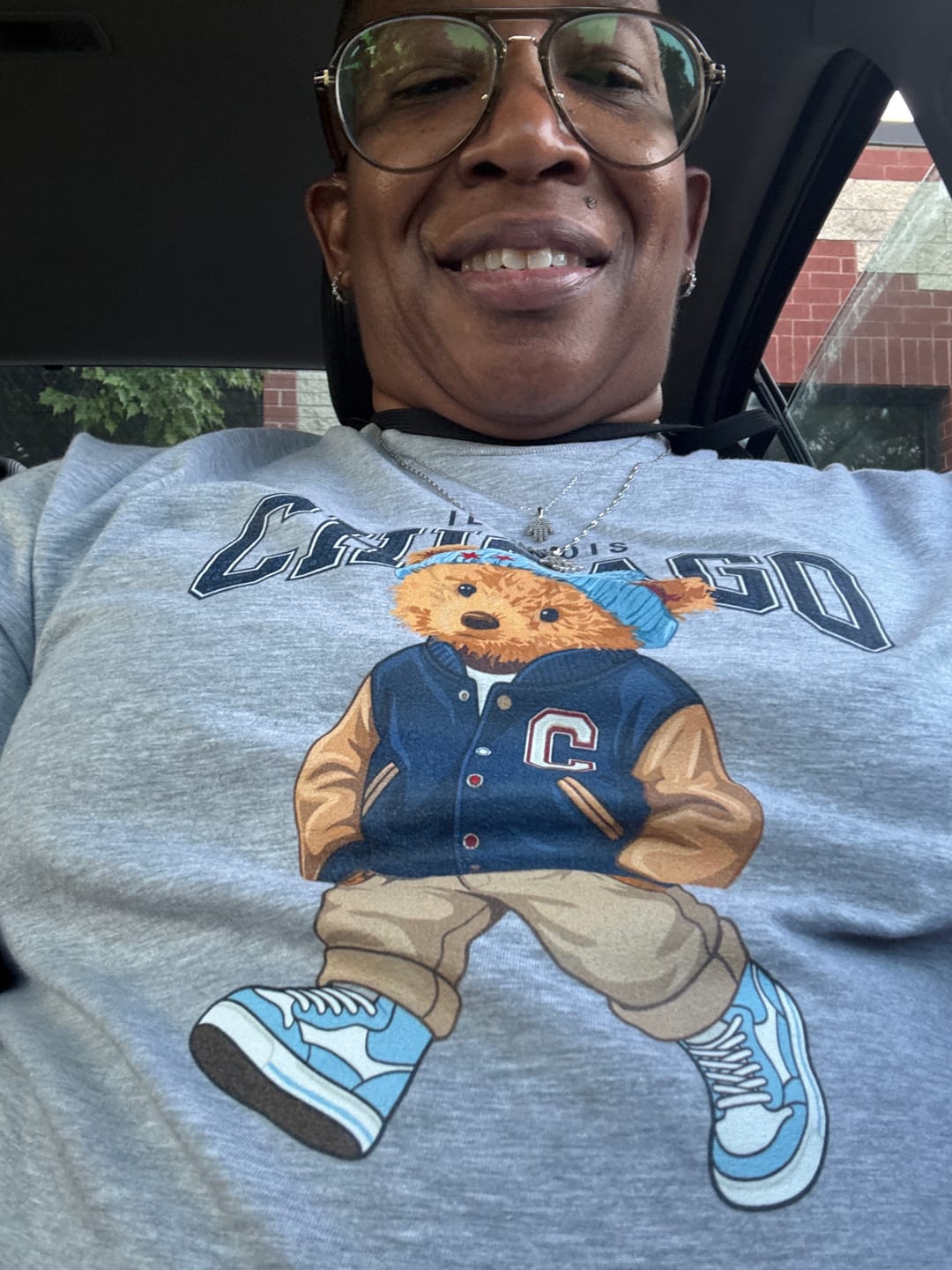 Customer photo review of Chicago Walking Bear T-Shirt