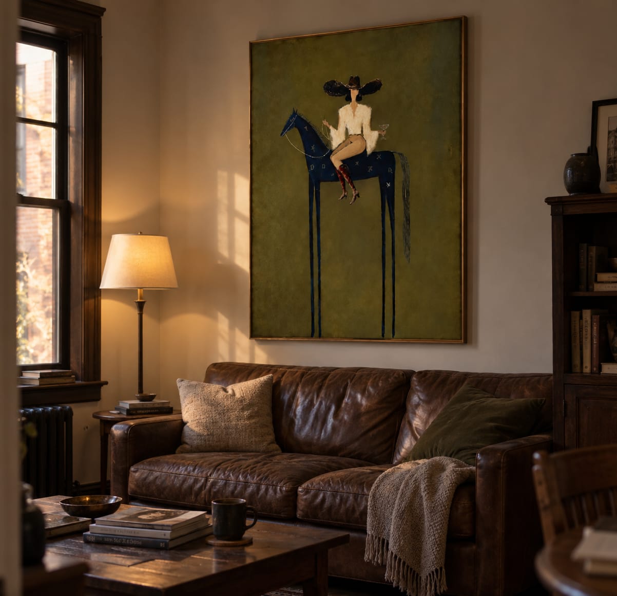 Customer photo review of Midnight Toast-Cowgirl Horse Painting