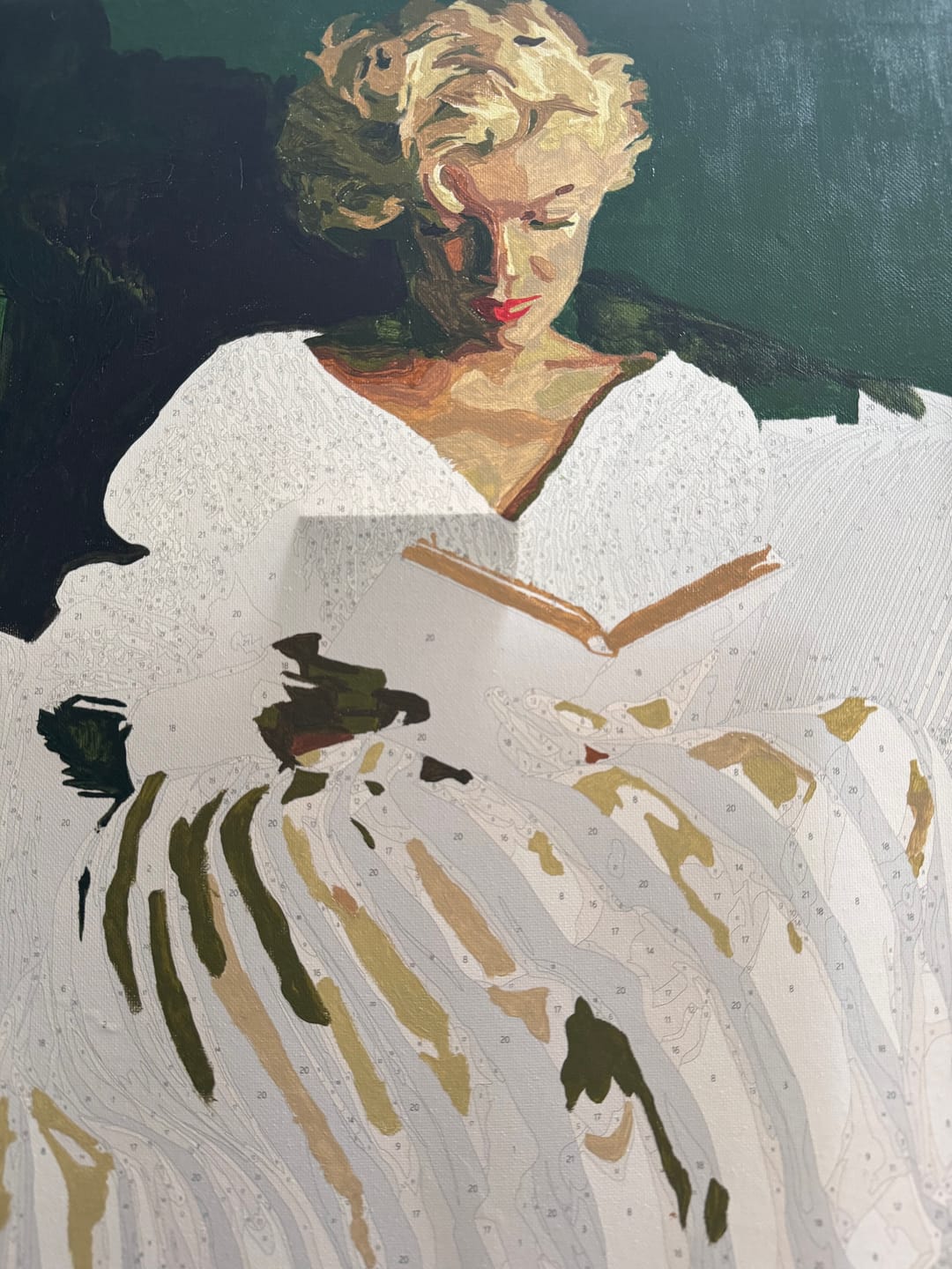 Customer photo review of Reading Marilyn | Paint by Number
