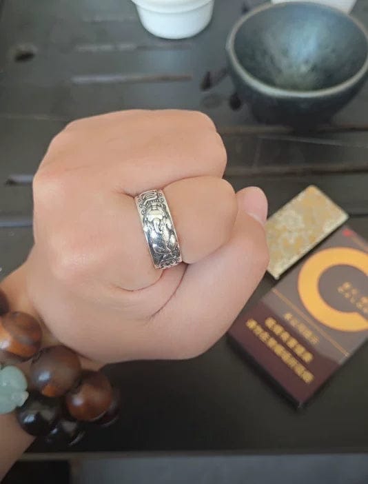 Customer photo review of FREE Today: FengShui Pixiu Mantra Ring for Wealth Success & Protection