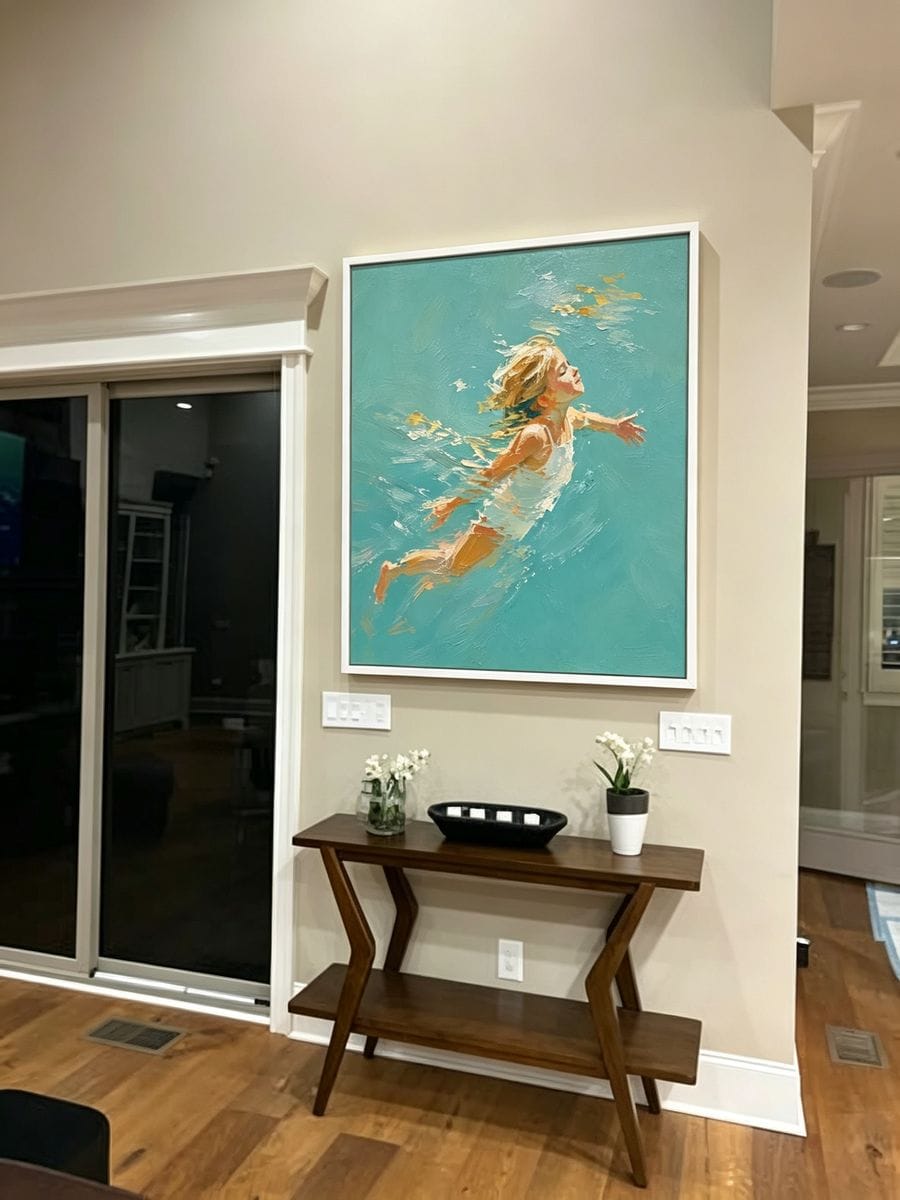 Customer photo review of Joyful Motion Figure Painting #CA181