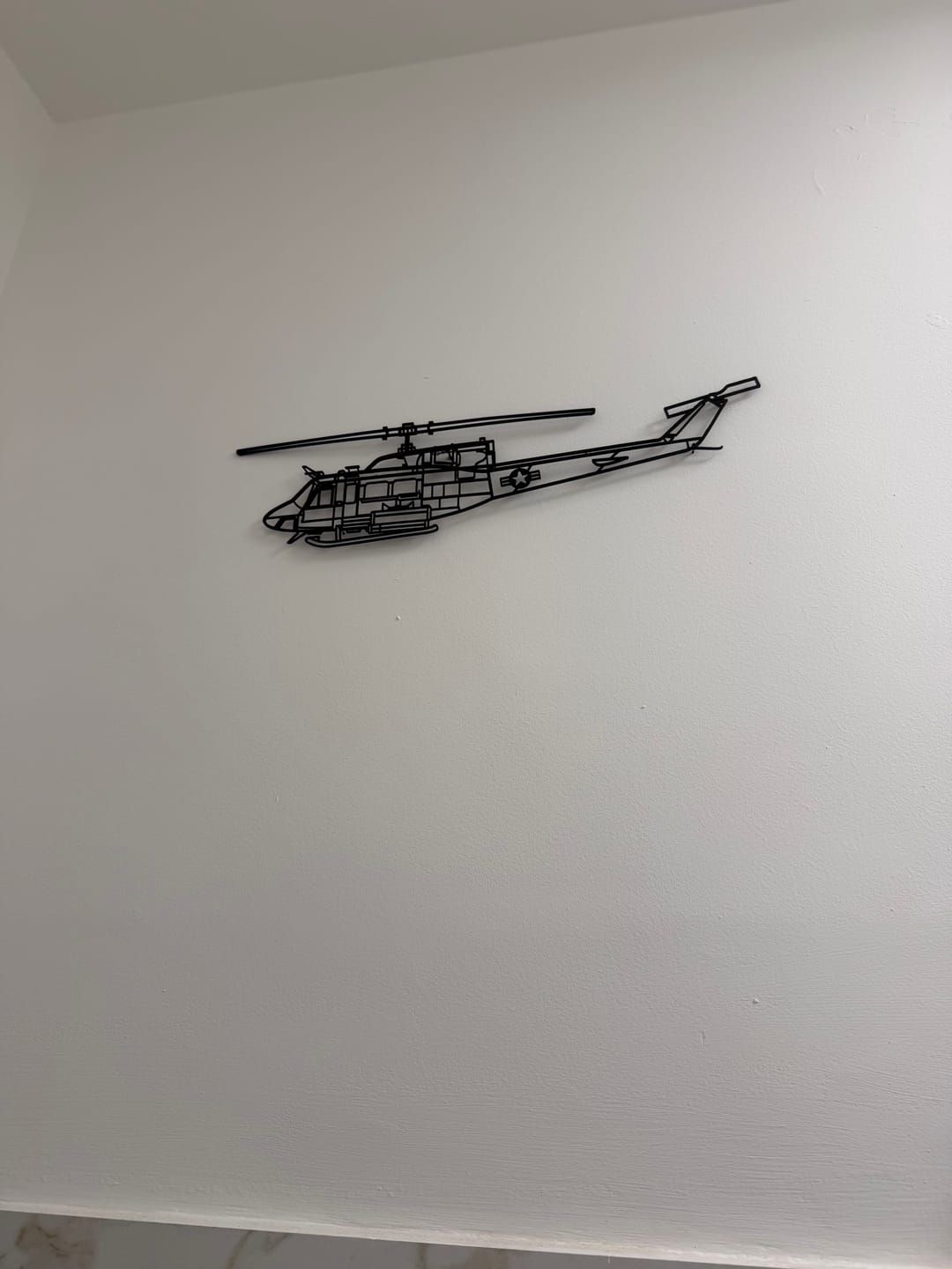 Customer photo review of UH-1N Huey Silhouette Metal Wall Art