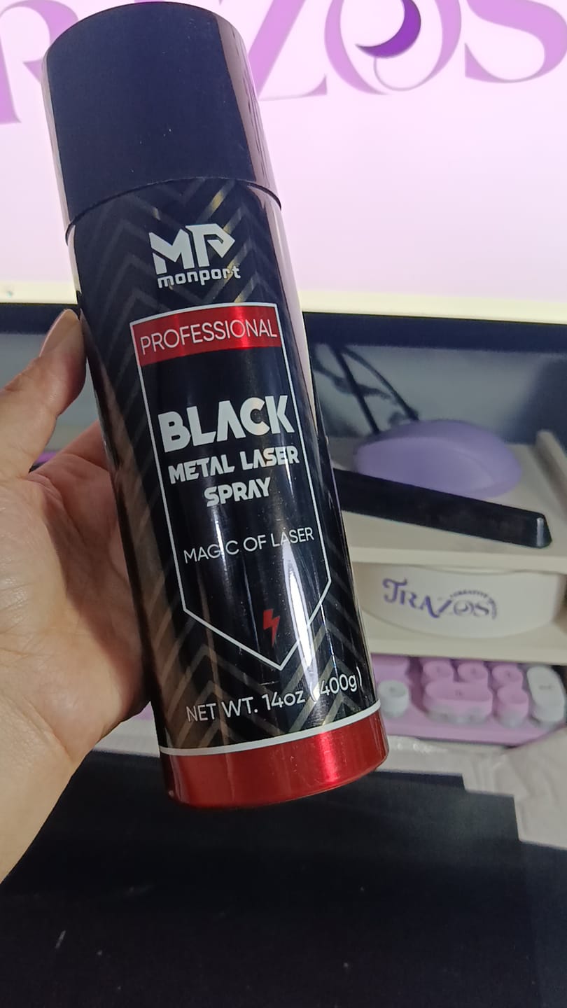 Customer photo review of Metal Laser Marking Black Spray for CO2 Laser Engravers