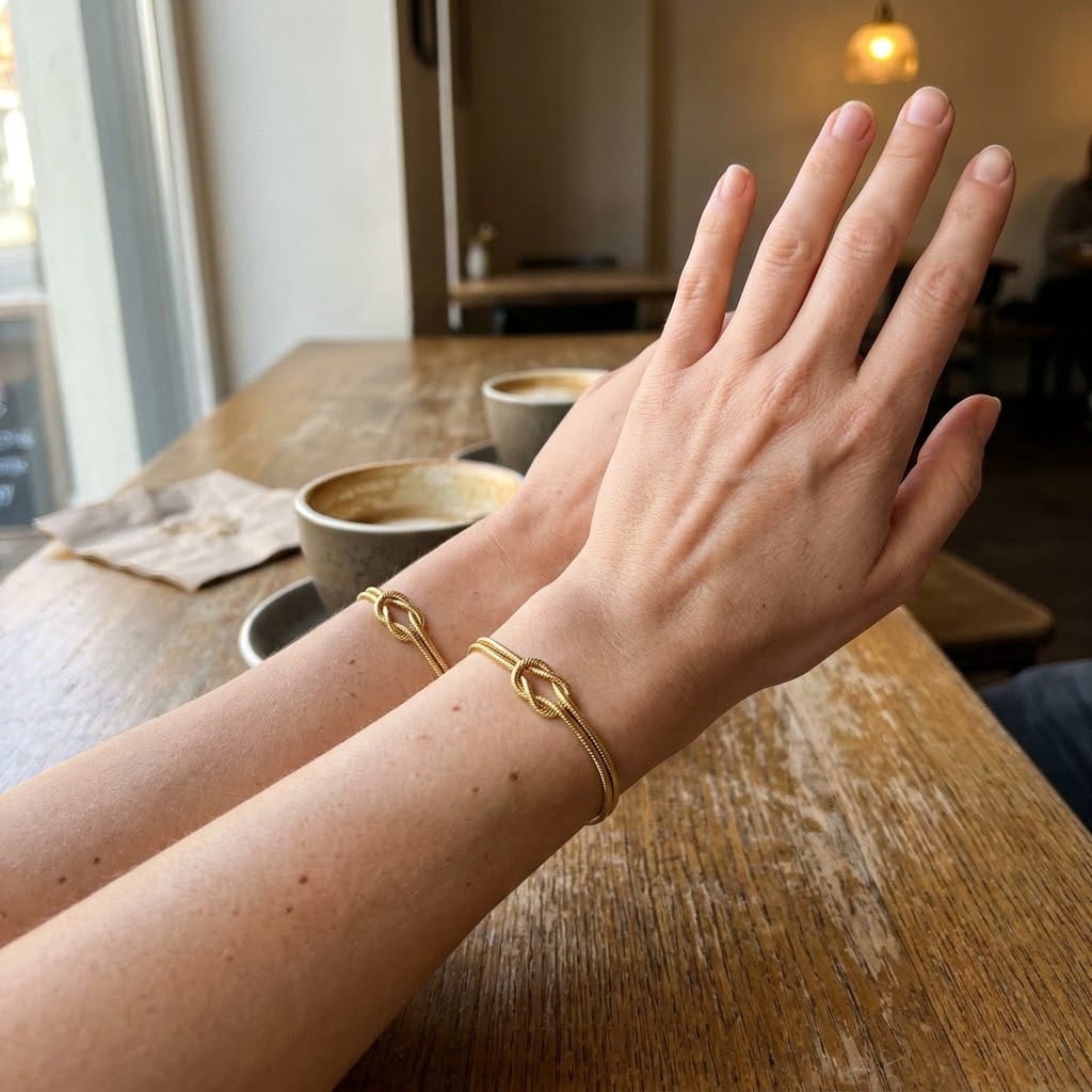 Customer photo review of Knot Couple Bracelet