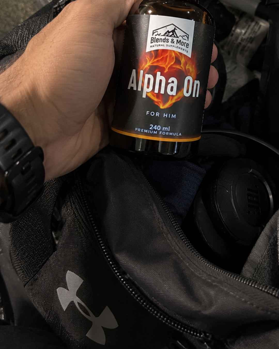 Customer photo review of אלפא און Alpha On תמצית אפימדיום וצמחים לגבר בד"ץ מהדרין 200 מ"ל