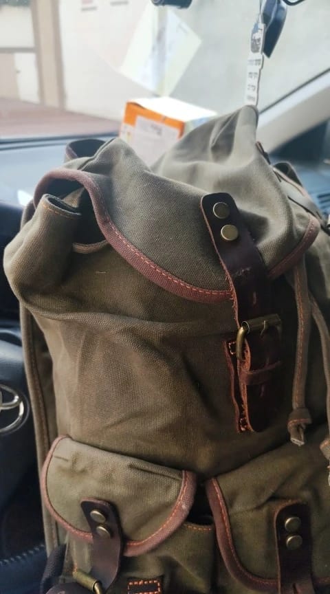 Customer photo review of Canvas Outdoor Rucksack