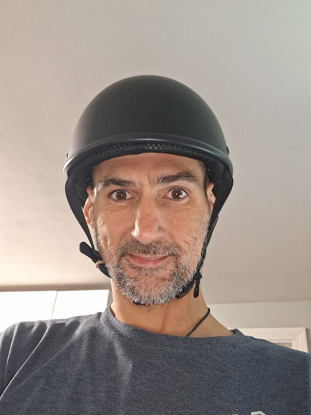Customer photo review of Switchback DOT Reversible Helmet Flat & Gloss Black
