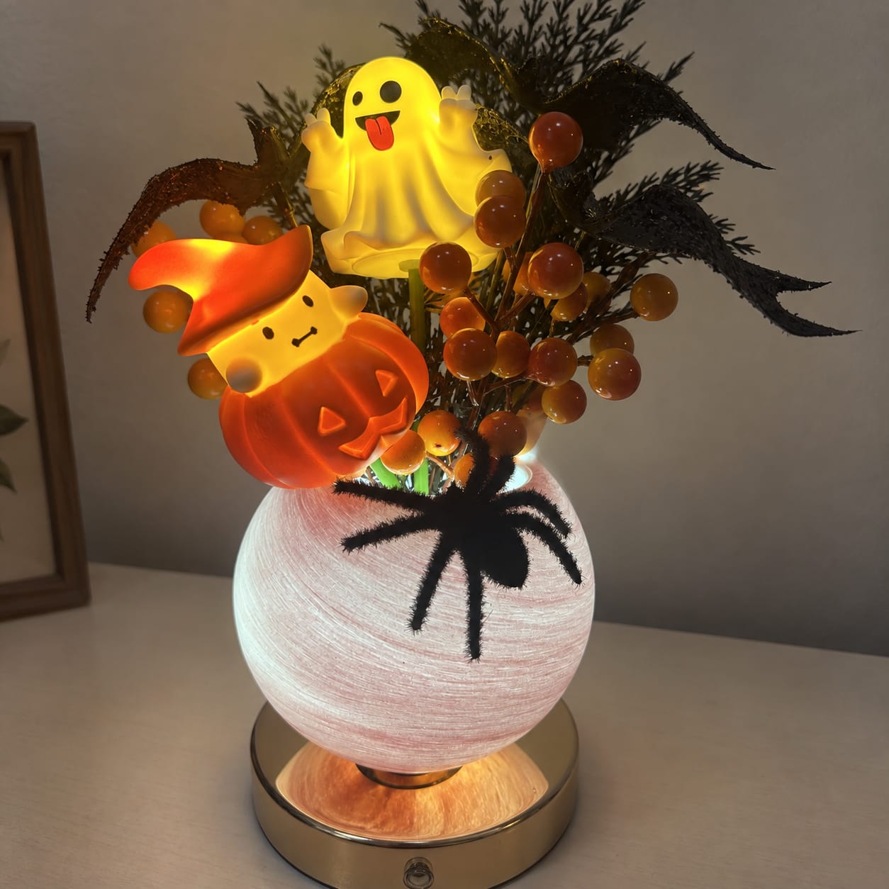 Customer photo review of pumpkin bloom lamp