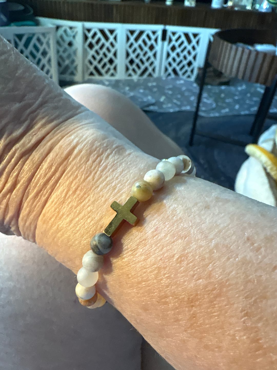 Customer photo review of Vessel of Purpose Secret Message Blues Bracelet