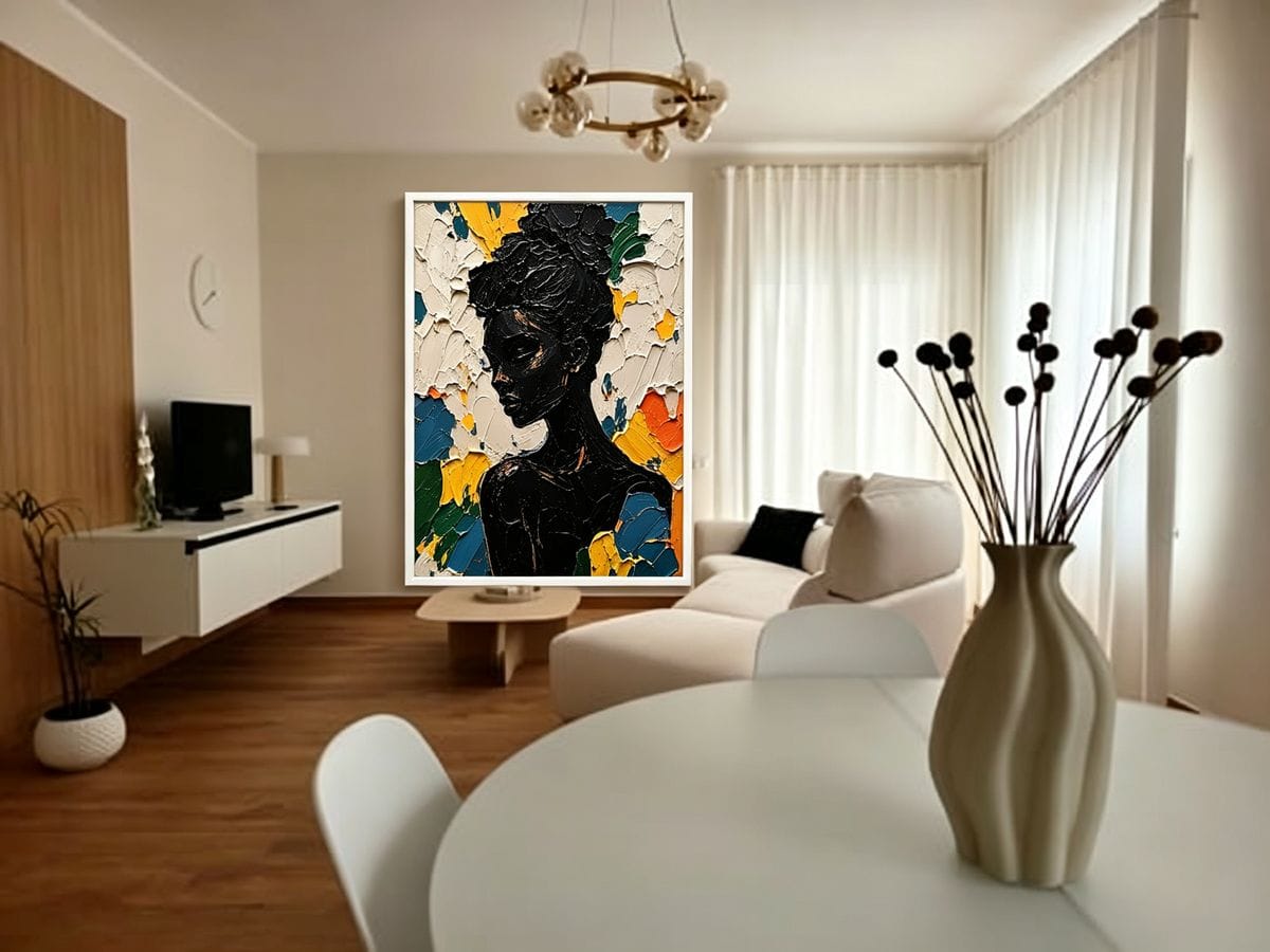 Customer photo review of Textured Contemporary Portrait #CA034