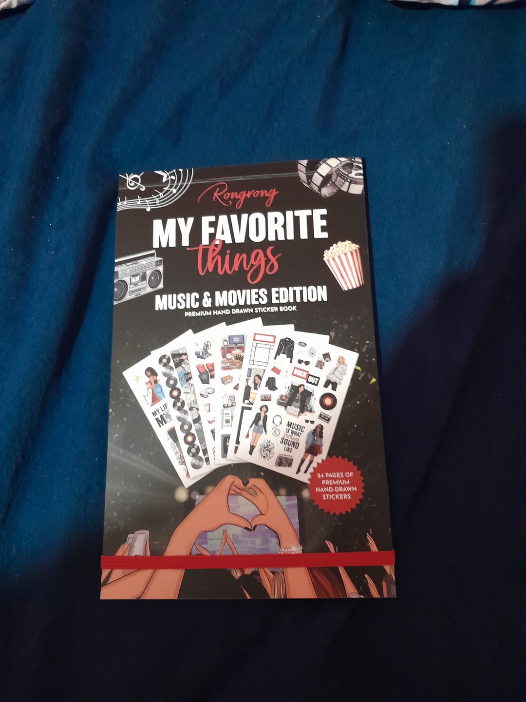 Customer photo review of My Favorite Things Music & Movies Edition Sticker Book