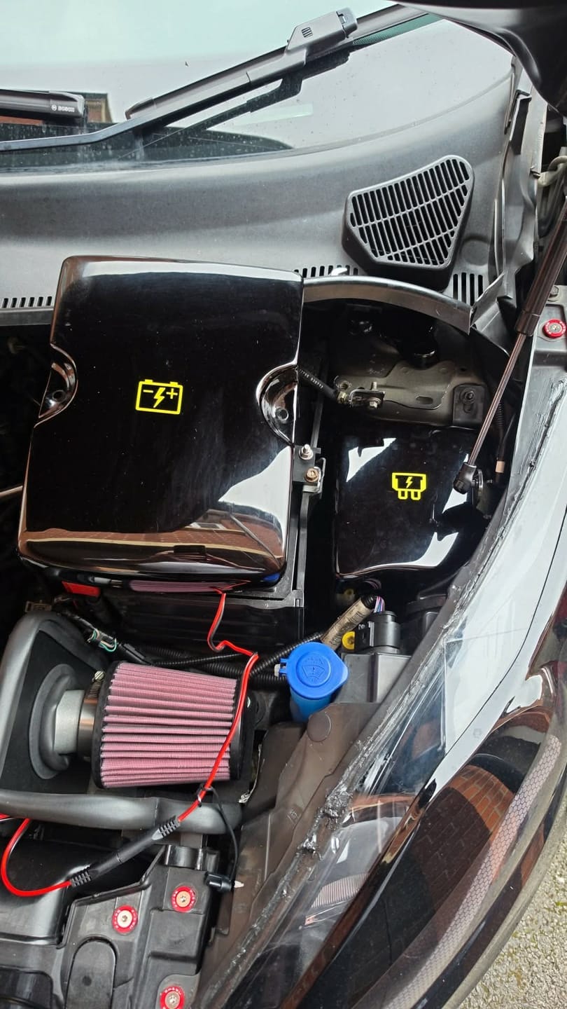 Customer photo review of Battery and Fuse Vinyl Sticker Set