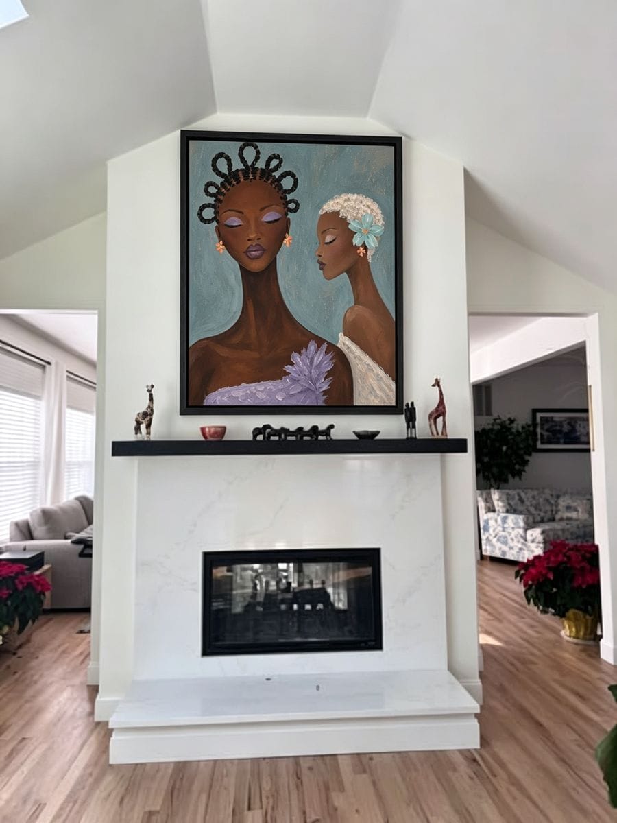 Customer photo review of Sisterhood Portrait Painting #CA143