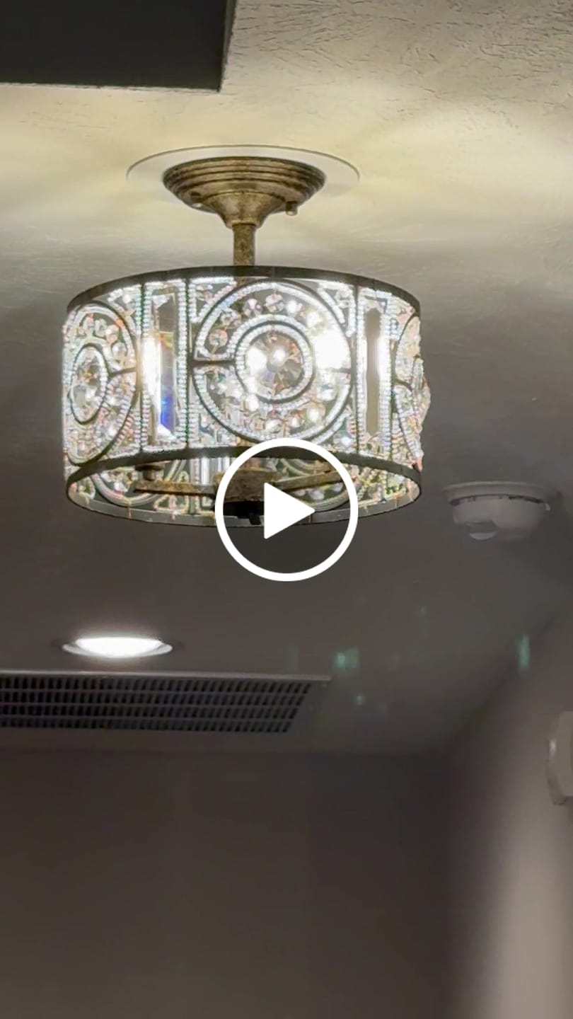 Customer video review of Luxe Moroccan Antique Crystal Drum Semi Flush Mount