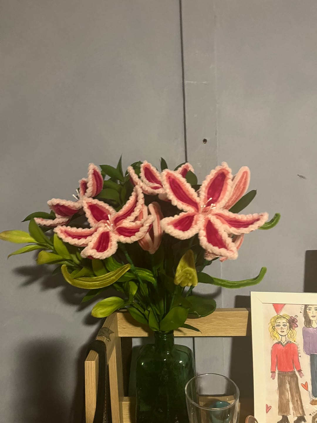 Customer photo review of STARGAZER LILIES - Pipe Cleaner Bouquet Kit