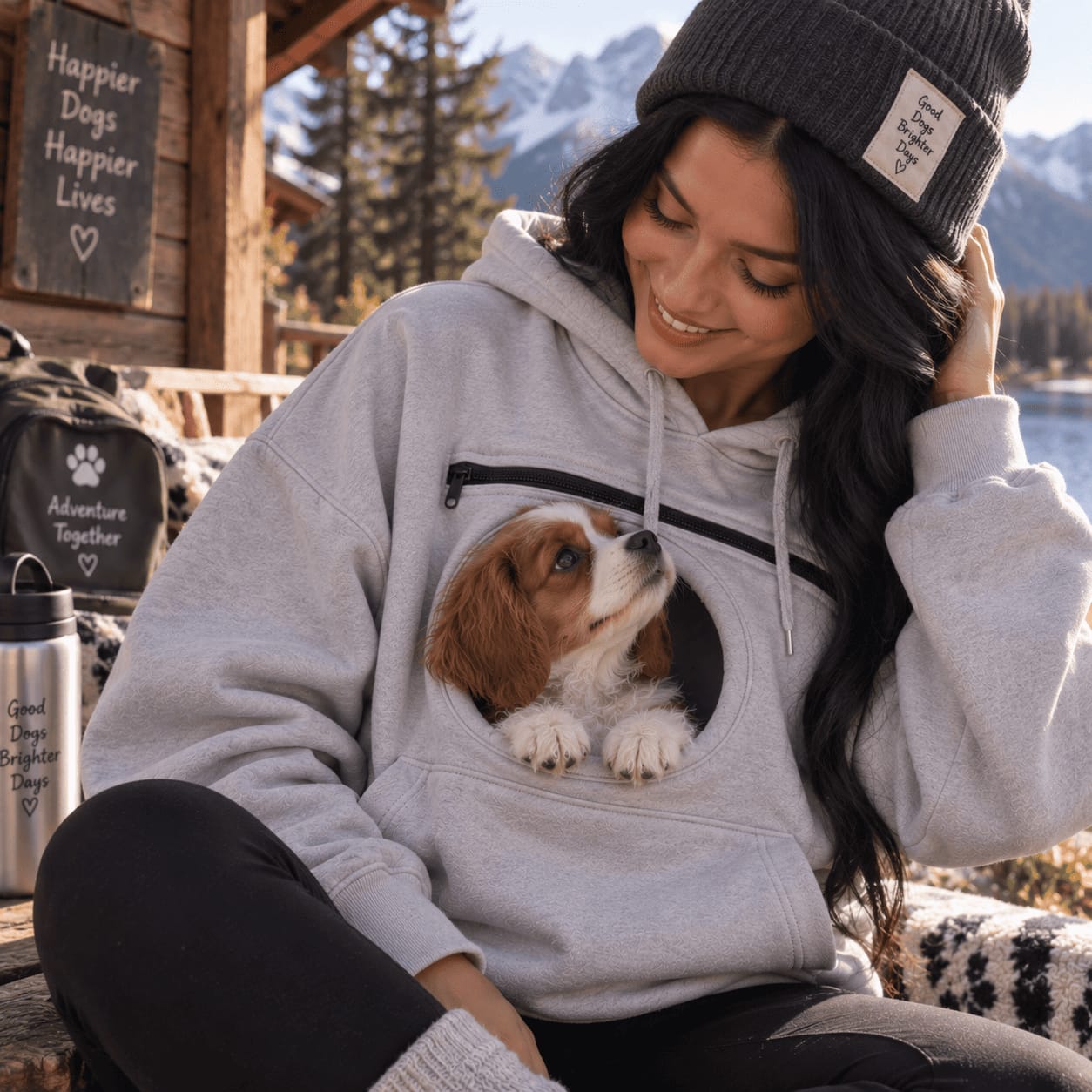 Customer photo review of Sudadera tipo canguro