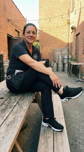 Customer photo review of Norvan 12-Hour Shift Shoes for All-Day Foot, Knee & Back Pain Relief