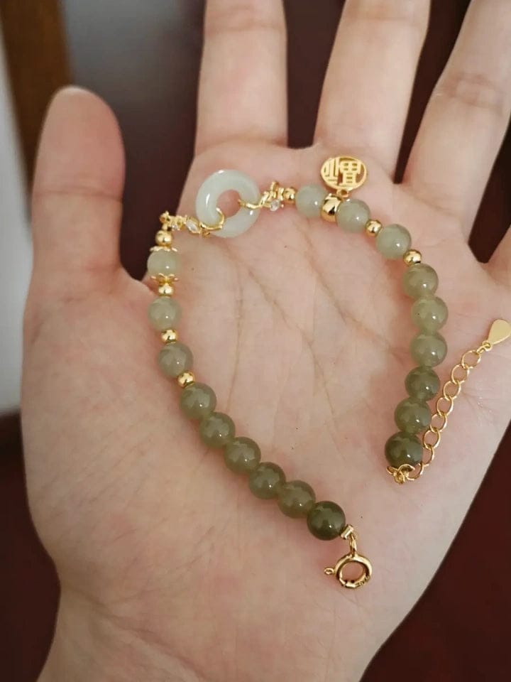 Customer photo review of The Flourishing Path - Fuyun Hetian Jade Bracelet