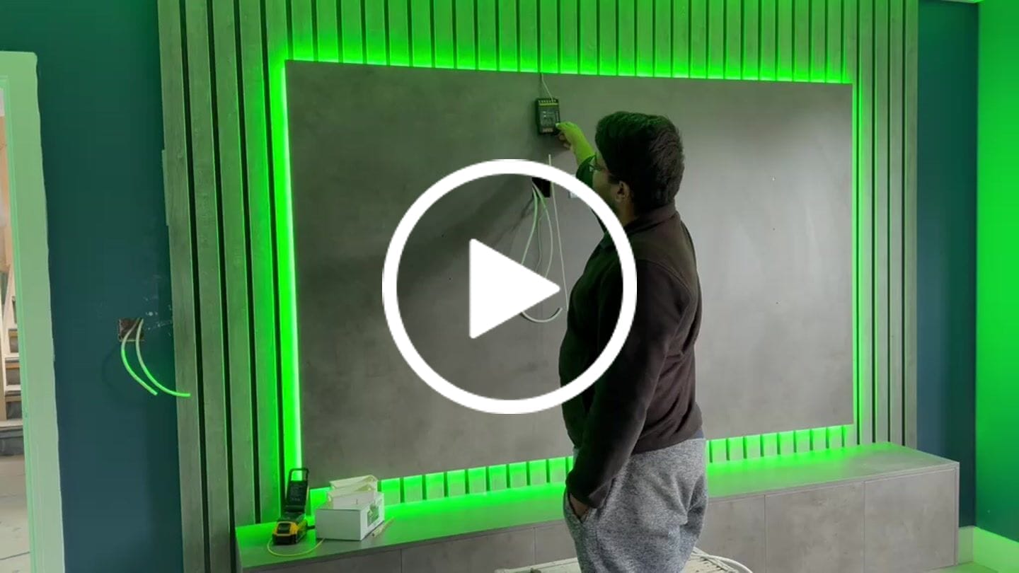 Customer video review of DOTLESS COB 5 or 10 Meters LED Strip IP20/IP65 14W 24V RGBW (Warm White) - Outdoor Usage but not inground