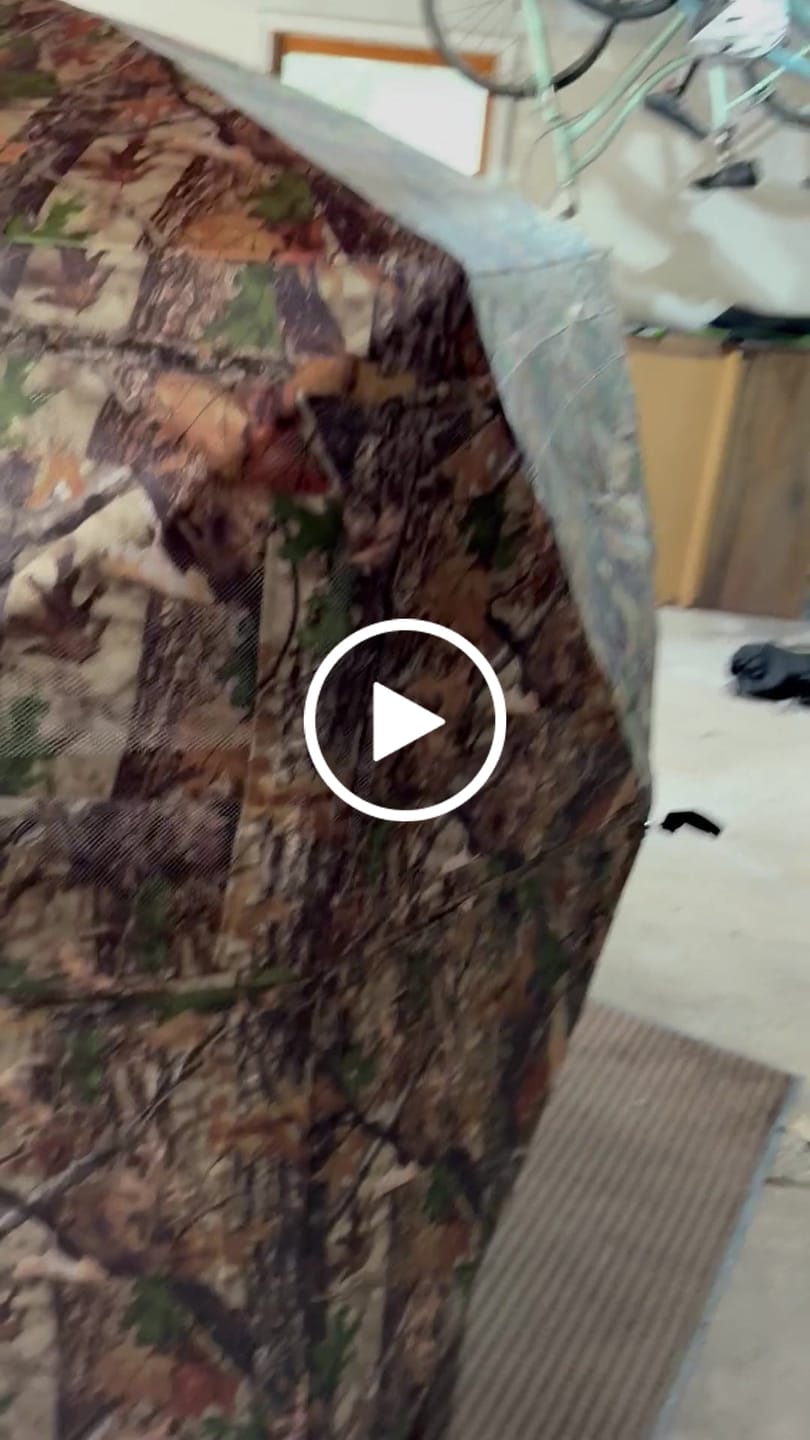 Customer video review of FLASH SALE VisX/VisMax 270 Degree Ground Blind | See-Through Duck Blind & Portable Pop-Up Deer Blind | Camouflage Hunting Blinds & Best Budget Ground Options