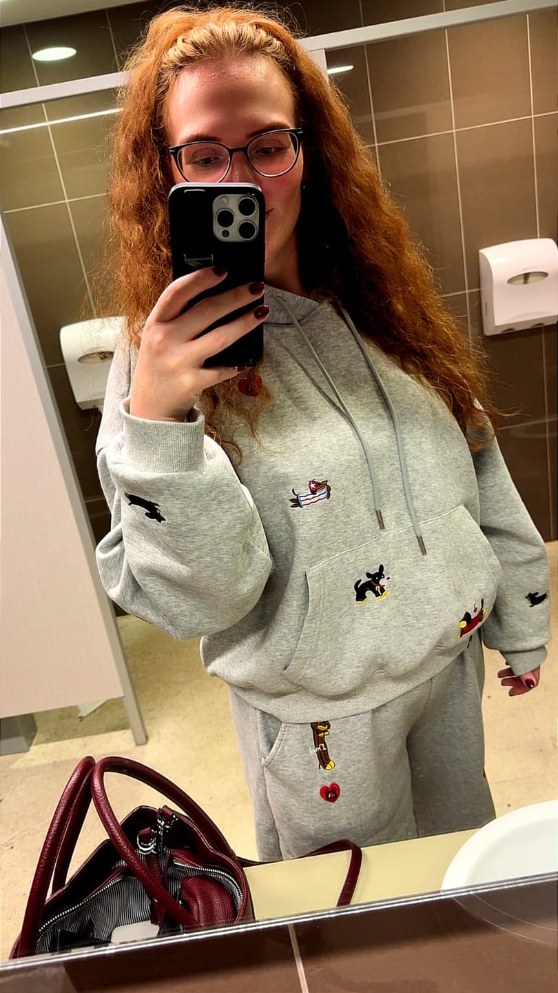 Customer photo review of Aelfric Eden Boxy Dachshund Pullover Hoodie