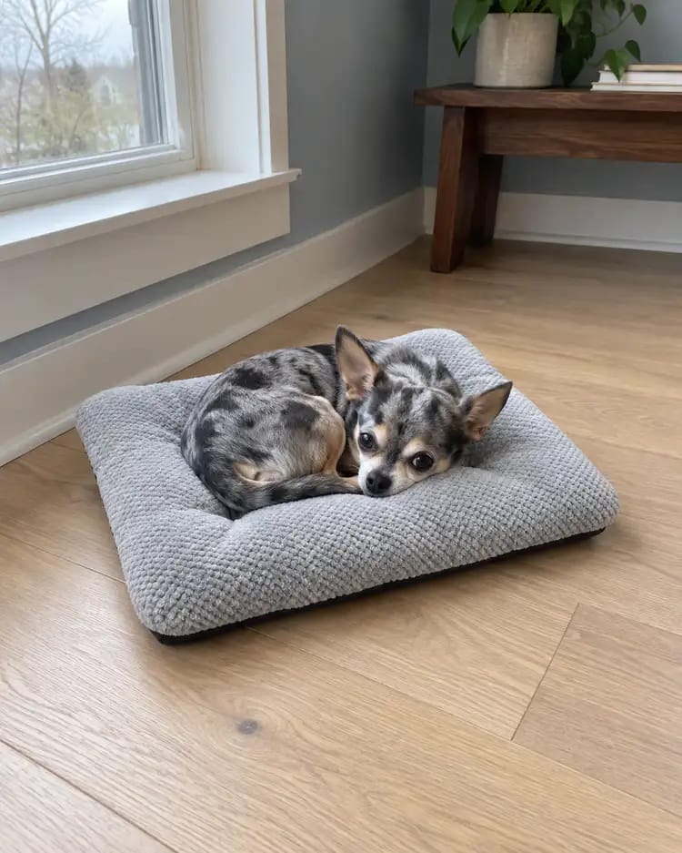 Customer photo review of Plush Haven Calming Pet Bed