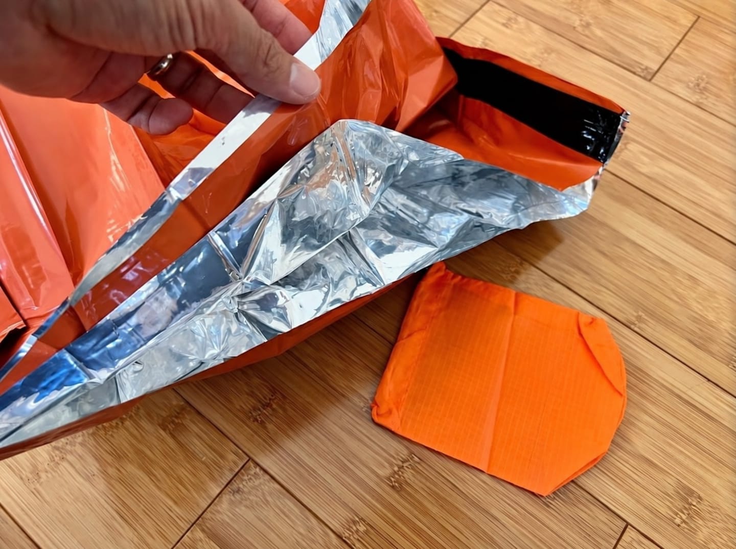 Customer photo review of Saco Vivac Térmico de Emergencia