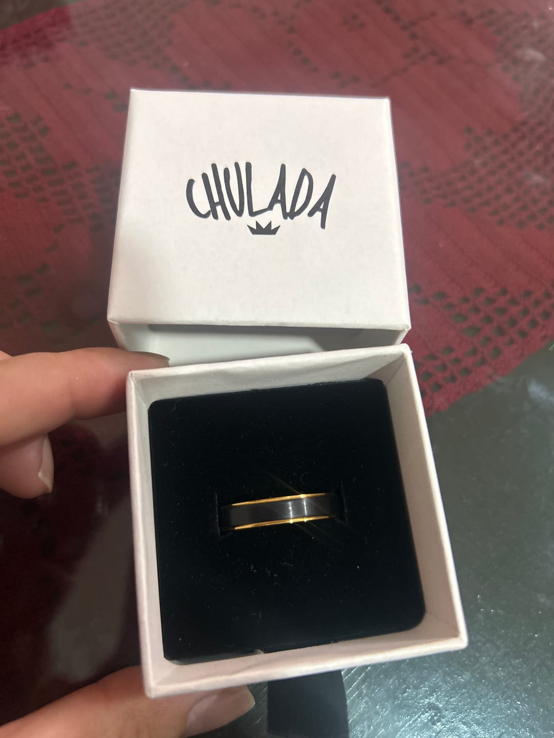 Customer photo review of Anillo Night's Watch - Tungsteno