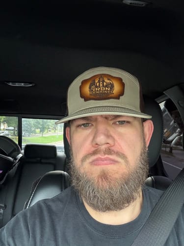 Customer photo review of Richardson 168 Custom Leather Patch Hats