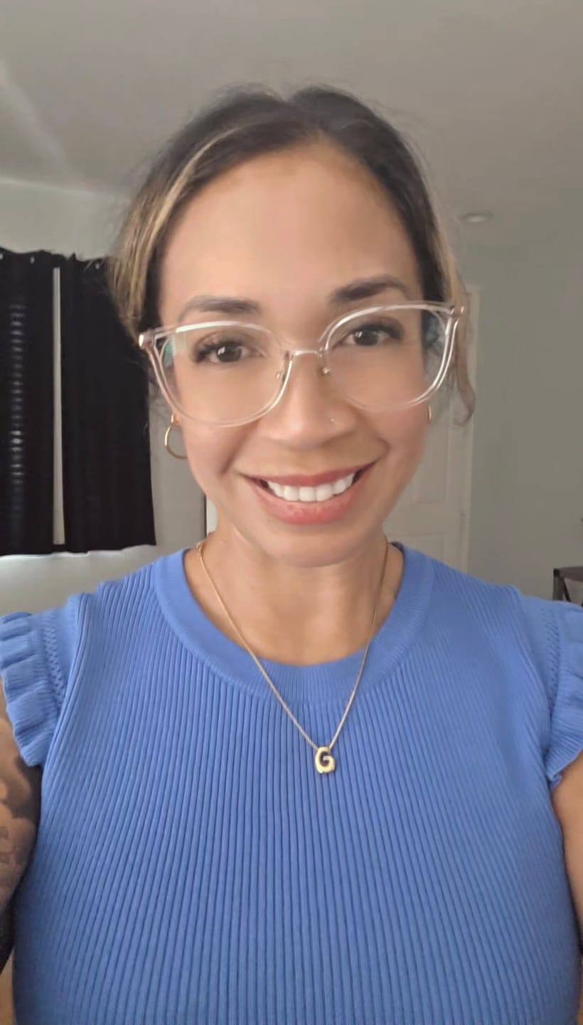 Customer photo review of Bubble Letter Necklace