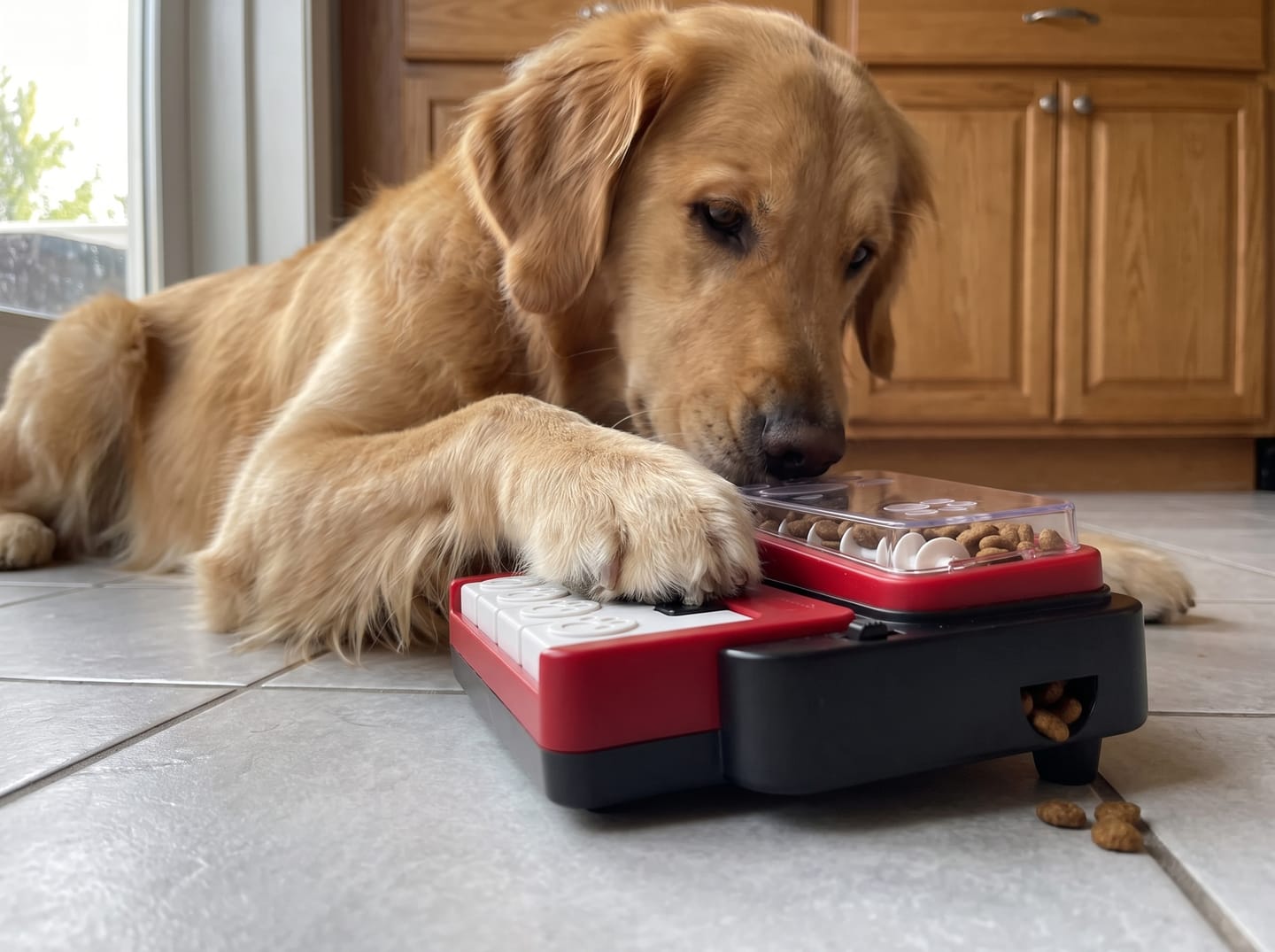 Customer photo review of PianoFeeder™ Interactive Dog Treat Dispenser