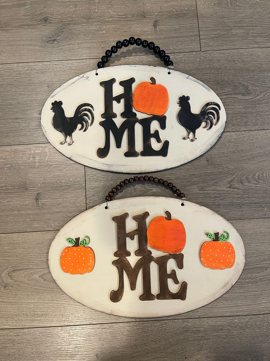 Customer photo review of Unfinished Oval Door Hanger | DIY Craft Cutout | Door Hanger | up to 46" DIY