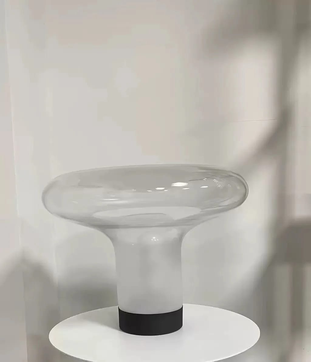 Customer photo review of Frosted Glass Mushroom Lamp