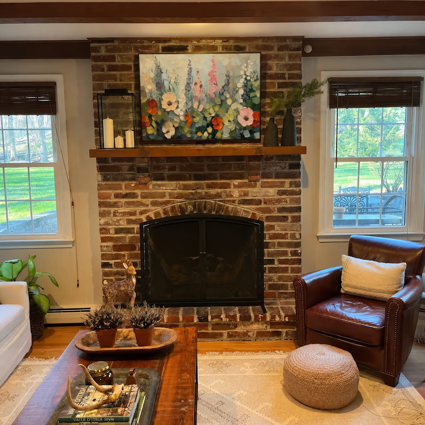 Customer photo review of Colorful Flower Abstract Textured Wall Art #FP137