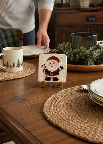 Customer photo review of Custom Mosaic Kit - For Family, Kids, Adults - Festive Handmade Christmas Acrylic Sea Glass Mosaic