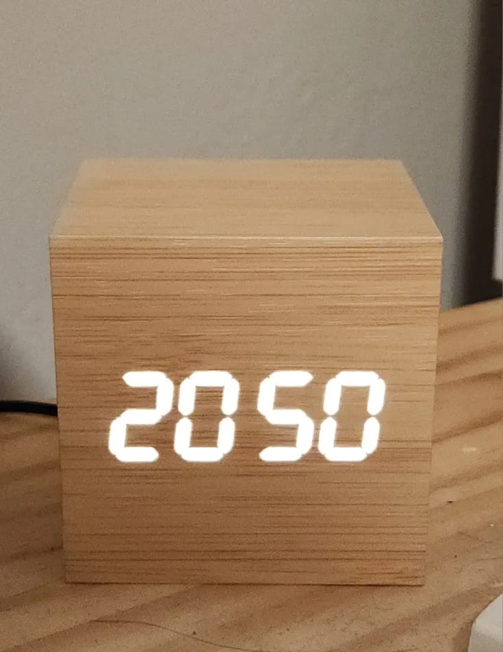 Customer photo review of Nocturne Cube Alarm Clock