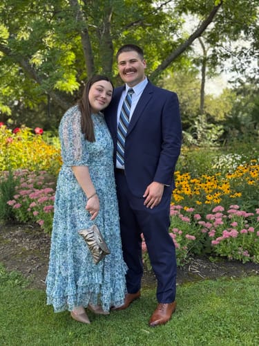 Customer photo review of Daisy Ruffle Midi Dress by Mac Duggal - RENTAL