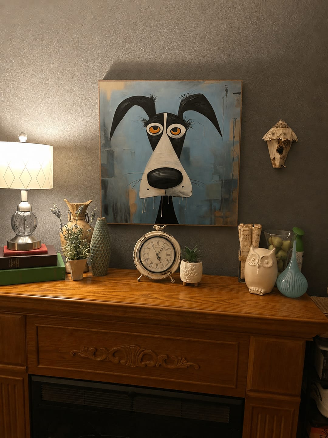 Customer photo review of Abstract Animal Dog Wall Art #AC070