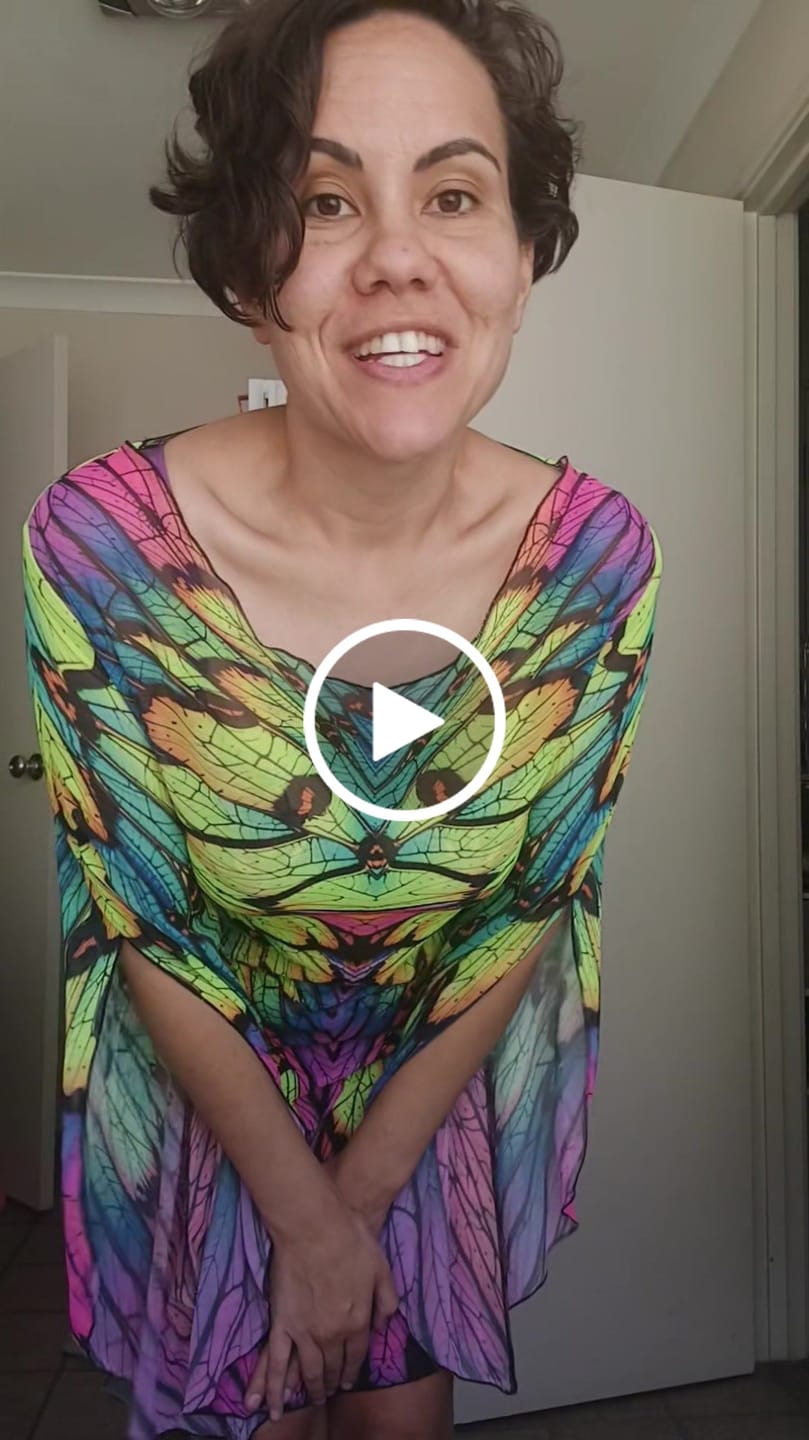 Customer video review of Neon Nymph Mesh Slit Mini Dress