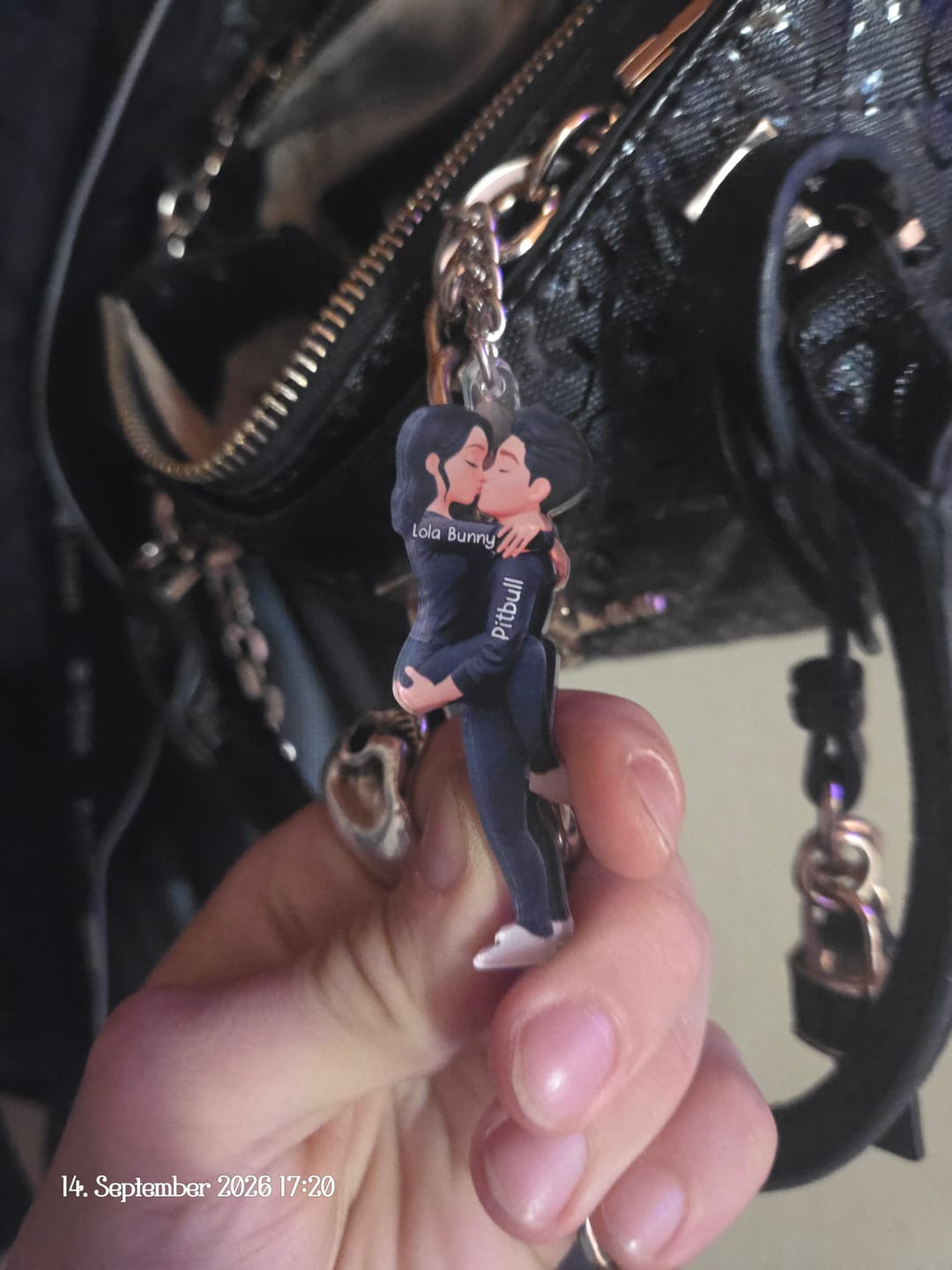 Customer photo review of Kissing Couple - Personalized Keychain, Gift for Couple