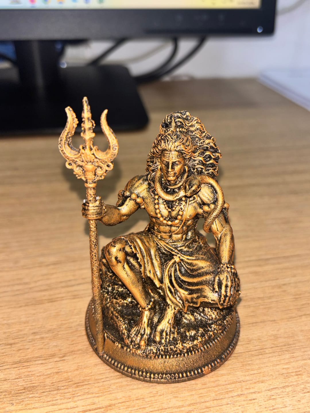 Customer photo review of Mahadev Trishul Dhyan Idol Car Dashboard