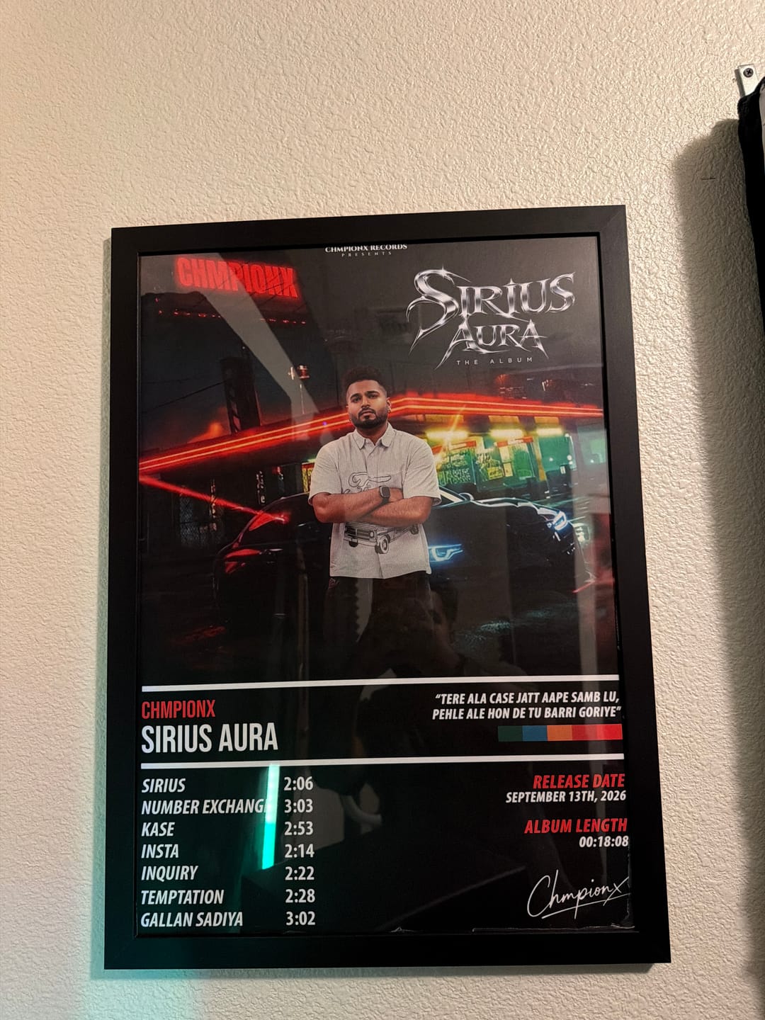 Customer photo review of Custom Album Cover Poster