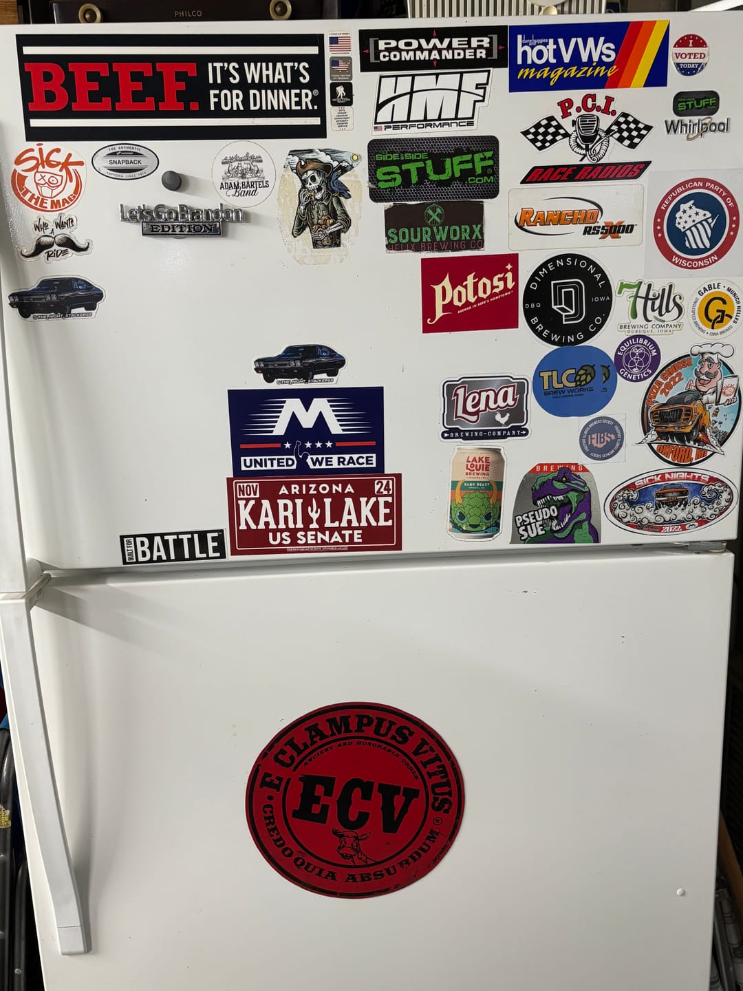 Customer photo review of United We Race Freedom Decal 6.5"x4"