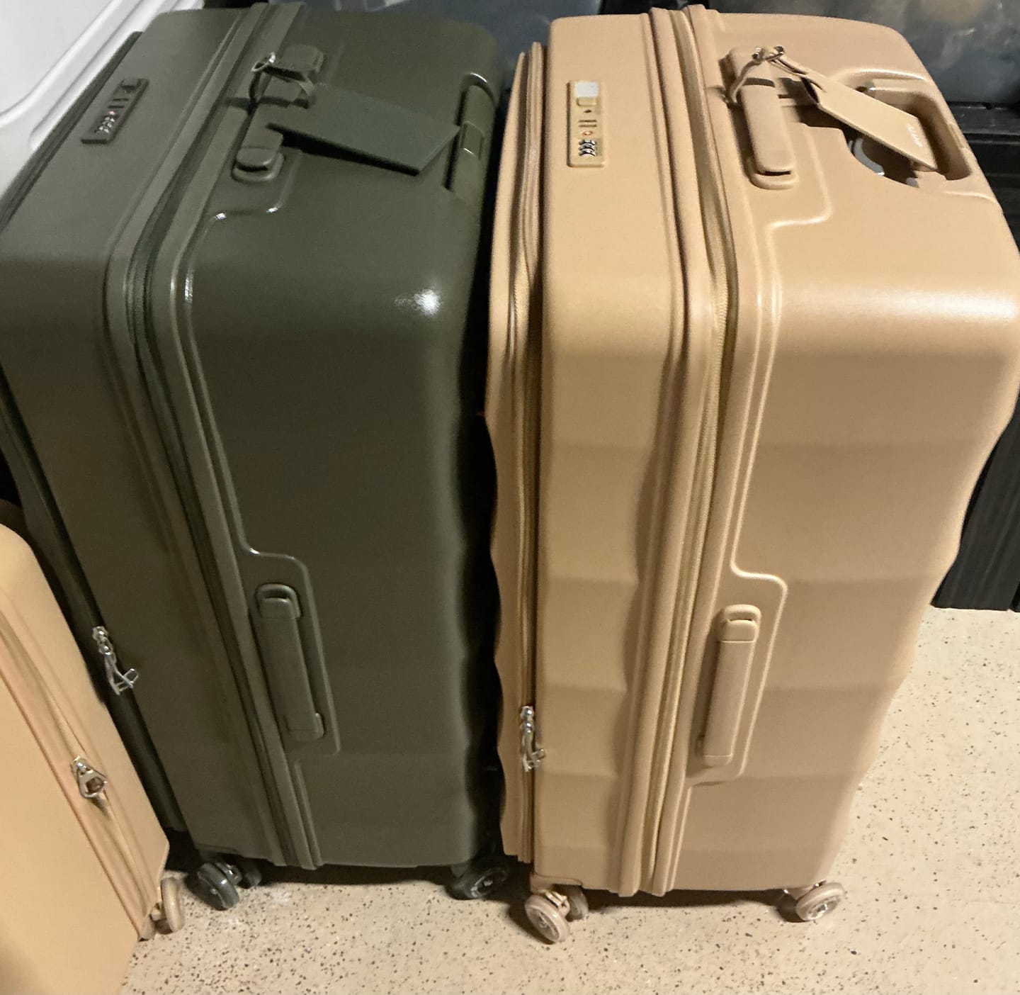 Customer photo review of Tank Lite Max Suitcases in Aspen Green