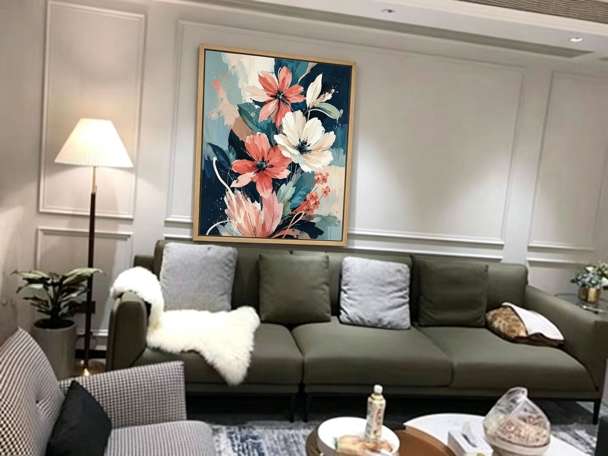 Customer photo review of Expressive Floral Painting #CA084