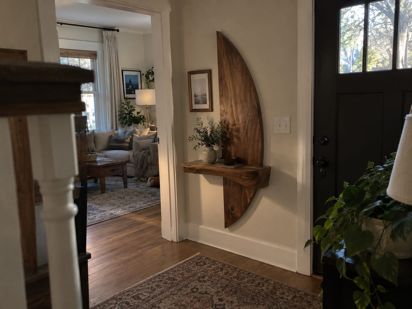 Customer photo review of Contemporary Floating Shelf Sculptural For Entryway