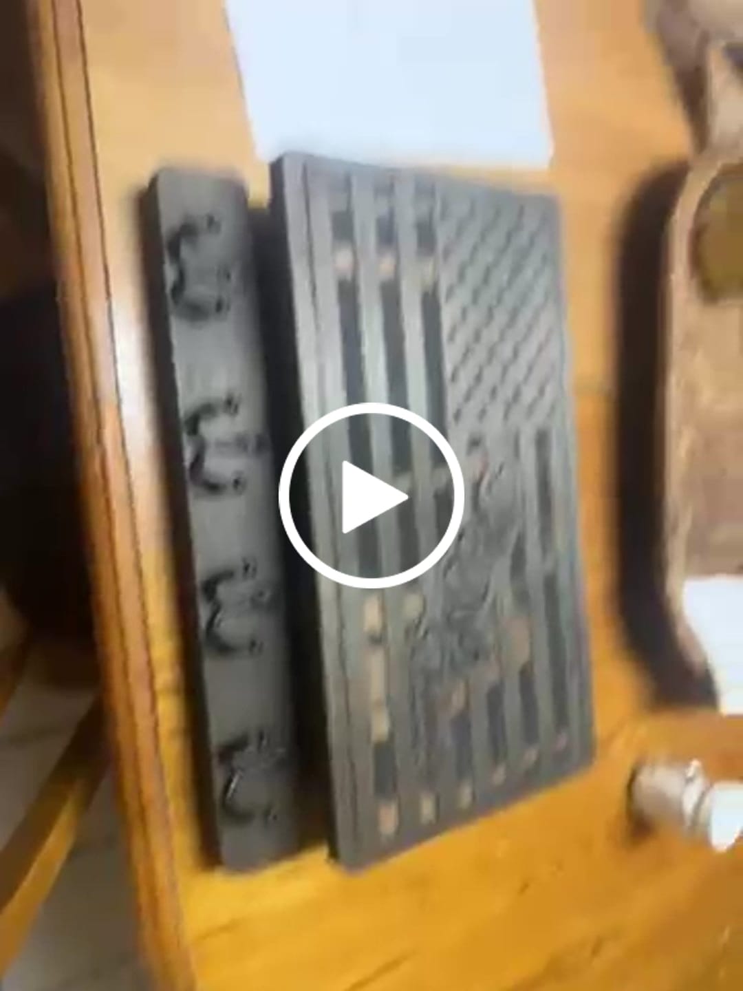 Customer video review of PERSONALIZABLE FAMILY NAME ON FLAG MINI MODEL