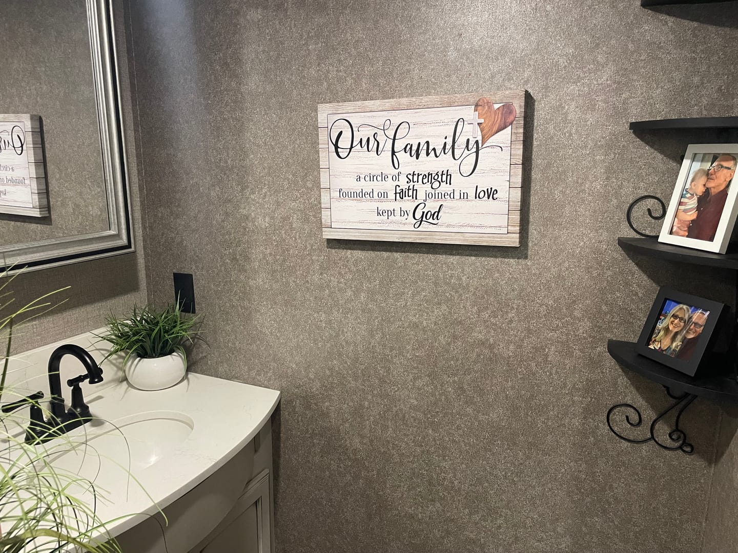 Customer photo review of Our Family A Circle Of Strength Christian Family Wall Art Canvas