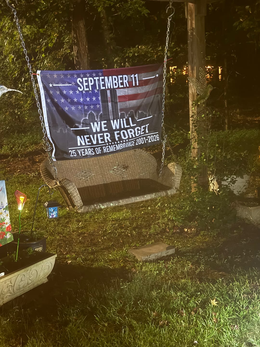 Customer photo review of September 11 We Will Never Forget Flag